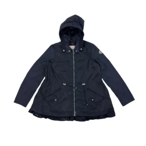 Długa kurtka z kapturem parka lekka wiatrówka Moncler