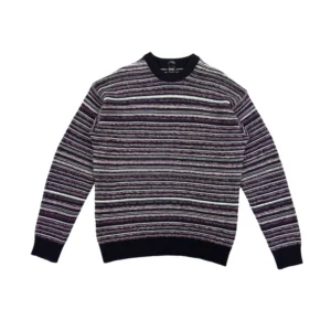 Sweter z okrągłym dekoltem w paski Hugo Boss