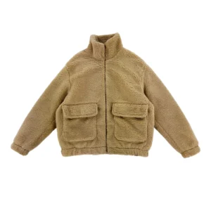 Kurtka bez kaptura sherpa z polaru Pull & Bear
