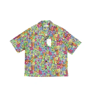 Koszula z krótkim rękawem t-shirt hawajka lata 80 Bershka
