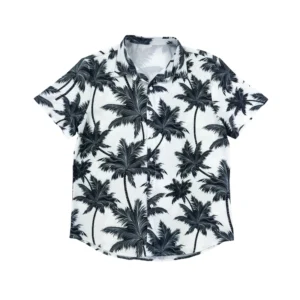 Koszula z krótkim rękawem t-shirt hawajka lata 80 Vintage