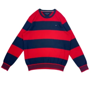 Sweter z okrągłym dekoltem w paski Tommy Hilfiger