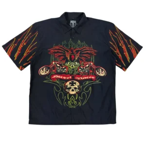 Koszula z krótkim rękawem t-shirt hawajka lata 80 Vintage
