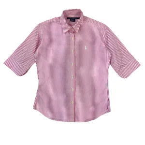 Koszula z krótkim rękawem t-shirt hawajka lata 80 w paski Ralph Lauren Sport
